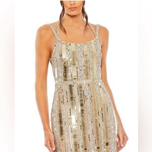 Mac Duggal Halter Neck Embellished Detailed Back Gown Style #93981